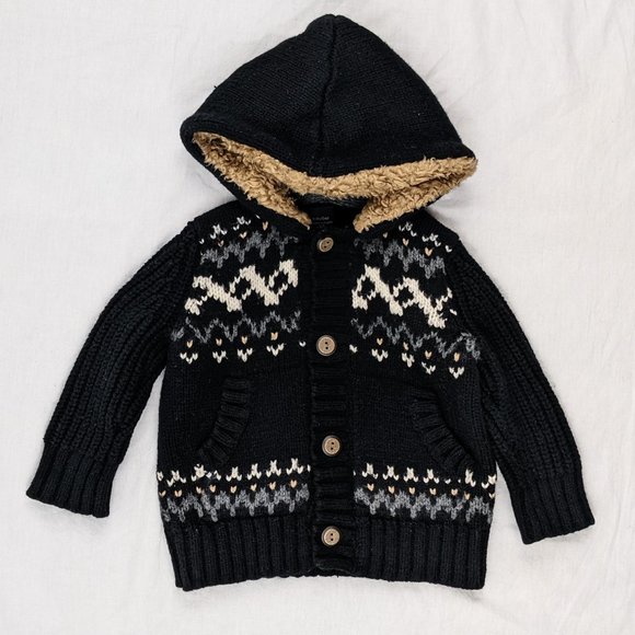 GAP Icelandic Style Hooded Sweater Sz 12-18mths - Picture 1 of 8